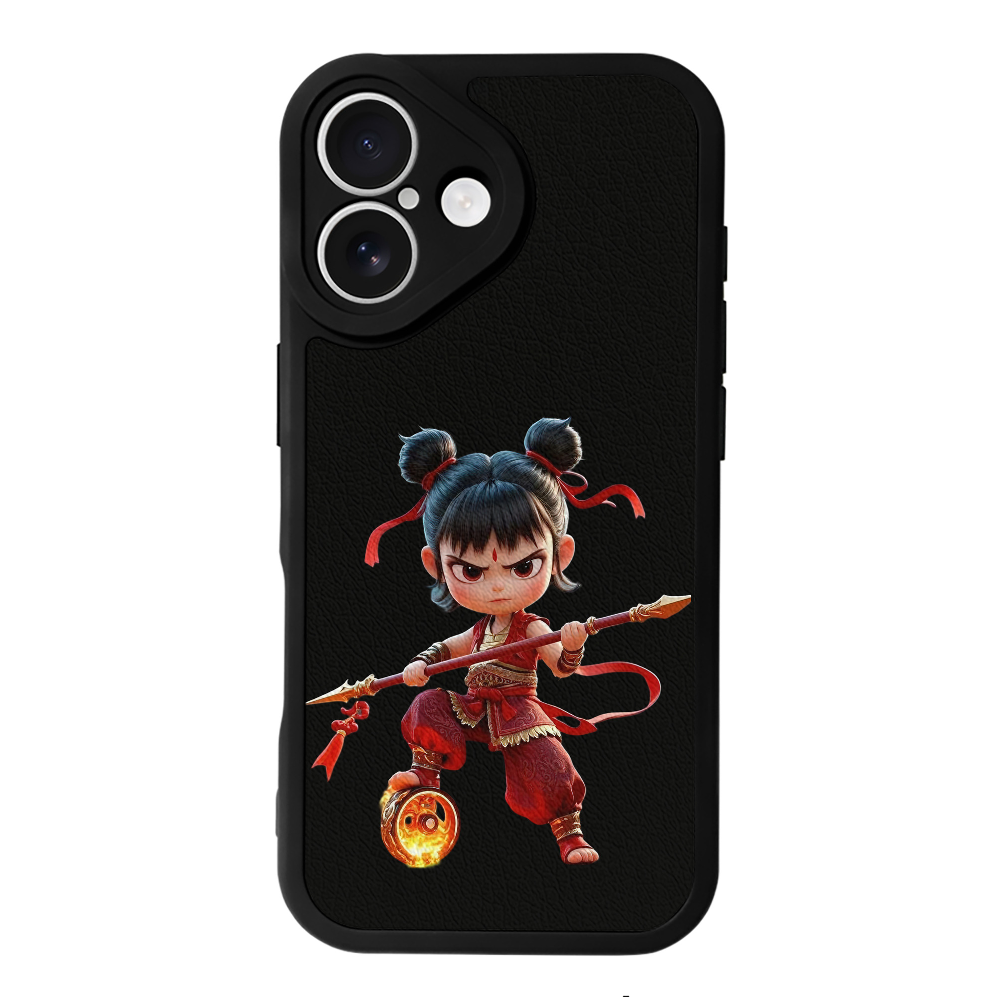 （画像用） Ne Zha 2 ナタ 魔童の大暴れ 【iPhone 16シリーズ対応】シリコンスマホケース（レザー調） 材質：シリコン